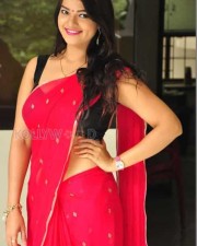 Sexy Ashwini In Red Saree Pictures 12