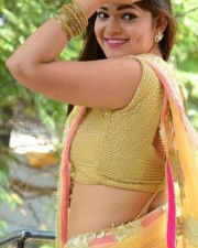 Telugu Actress Ashwini Spicy Cleavage Saree Photos 05