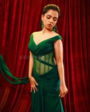 Half CA Web Series Actres Ahsaas Channa in a Green Outfit Pictures 02