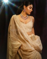 Malayalam Actress Samyuktha Menon in a Golden Lehenga Stills 02