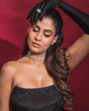 Ravishing Shreya Dhanwanthary in a Black Off Shoulder Dress Pictures 01