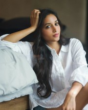 Telusu Kada Heroine Srinidhi Shetty in a White Shirt and Tiny Shorts Photos 03