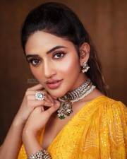 Adorable Sreeleela in a Yellow Shahara Dress Pictures 01