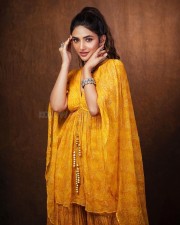 Adorable Sreeleela in a Yellow Shahara Dress Pictures 06