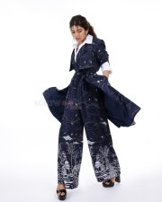 Beautiful Sreeleela in a Blue Power Suit Photos 01