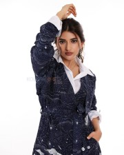 Beautiful Sreeleela in a Blue Power Suit Photos 03