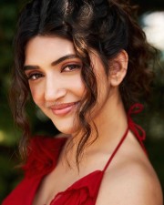 Breathtaking Sreeleela in a Red Halter Neck Dress Photos 03