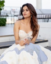 Beautiful Aaditi Pohankar in a White Off Shoulder Gown Photos 04