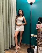 Cute Anushka Sen in a White Top and Mini Skirt Pictures 02