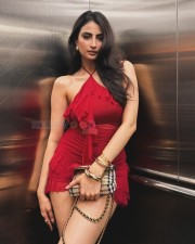 Seductive Palak Tiwari in a Red Mini Dress Photos 02