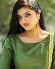 Actress Akshita Green Dress Photos 07