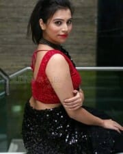 Actress Priyanka Raman Black And Red Dress Photos 05