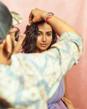 Stylish Meenakshi Chaudhary in a Laveder Top and Pink Pant Photoshoot Stills 02