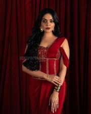 Nancy Rani Actress Ahaana Krishna in a Red Dress Pictures 01