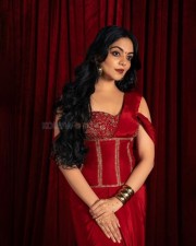 Nancy Rani Actress Ahaana Krishna in a Red Dress Pictures 02