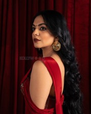 Nancy Rani Actress Ahaana Krishna in a Red Dress Pictures 04