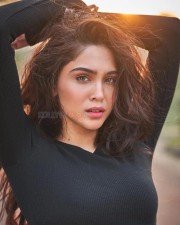 Killer Beauty Sharvari Wagh in a Black Full Sleeve Crop Top and White Wraparound Skirt Pictures 04