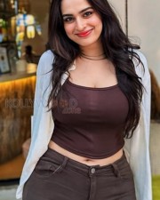 Gangs of Godavari Actress Ayesha Khan Sexy in a Brown Crop Top and Pants Photos 03