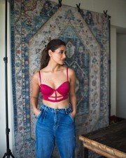 Tempting Nikita Dutta in a Pink Bralette and Denim Pant Pictures 02