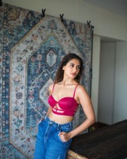 Tempting Nikita Dutta in a Pink Bralette and Denim Pant Pictures 03