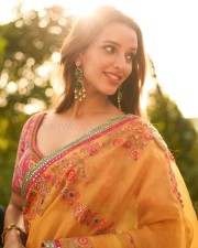 Dream Girl Tripti Dimri in a Yellow Embroidered Saree with a Pink Embroidered Blouse Photos 03