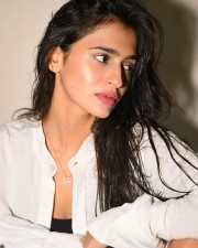 Feel Actress Prakriti Pavani Cute White Shirt and Black Bralette Pictures 01