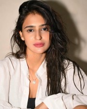 Feel Actress Prakriti Pavani Cute White Shirt and Black Bralette Pictures 03