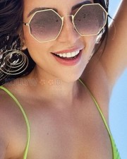 Sexaholic Actress Shama Sikander in a Green Bikini Pictures 02