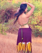 Captivating Megha Shukla in a Green Bra and Purple Skirt Photos 06