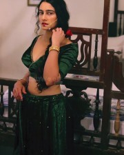 Flawless Megha Shukla in a Green Lehenga Photos 01