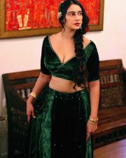 Flawless Megha Shukla in a Green Lehenga Photos 02