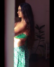 Sexy Megha Shukla Navel in a Green Outfit Photos 02