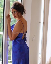 Sexy Megha Shukla in a Blue Long Midi Dress Photos 04