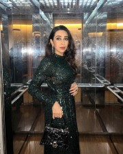 Actress Karisma Kapoor in a Green Sequin Dress Photos 01