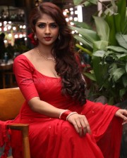 Saaree Movie Heroine Aaradhya Devi Red Saree Photos 09