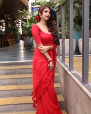 Saaree Movie Heroine Aaradhya Devi Red Saree Photos 64